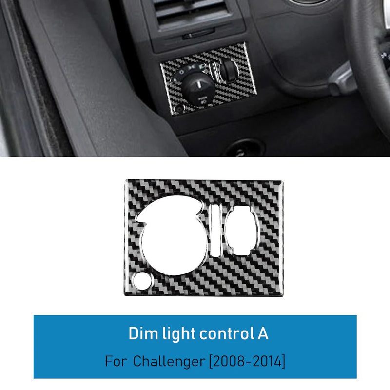 Load image into Gallery viewer, Dodge Challenger (2008-2014) Carbon Fiber Headlight Control Cover Trim - FSPE