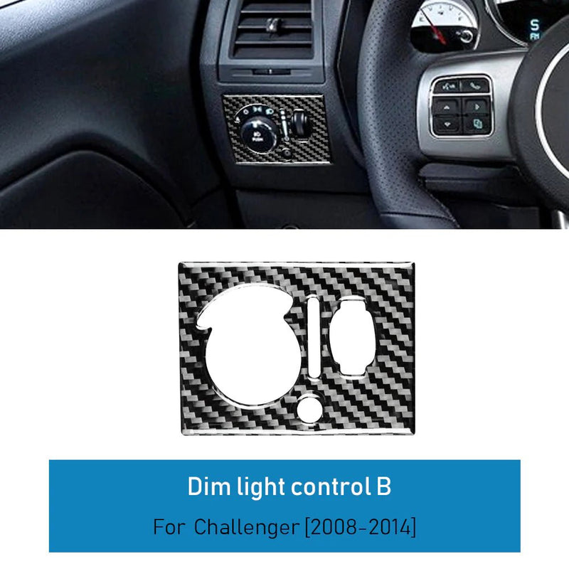 Load image into Gallery viewer, Dodge Challenger (2008-2014) Carbon Fiber Headlight Control Cover Trim - FSPE