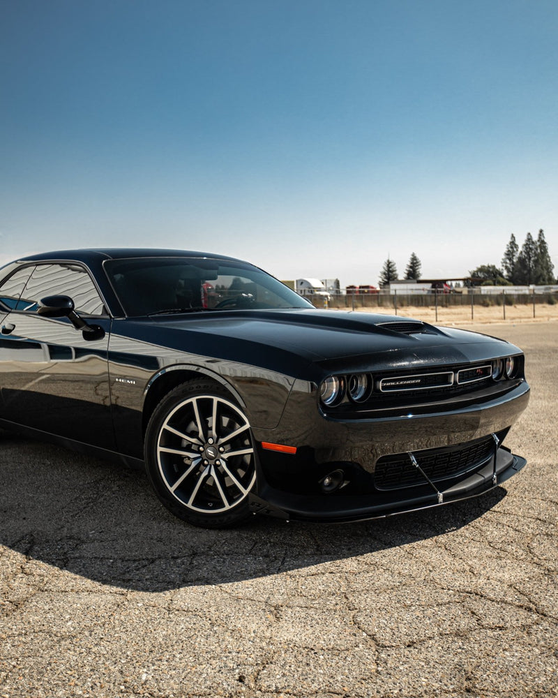 Load image into Gallery viewer, Dodge Challenger (2015-2021) GT, R/T, Scat Pack Front Splitter Aluminum Front Splitter V1 - FSPE