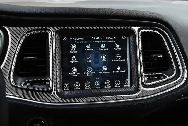 Load image into Gallery viewer, Dodge Challenger (2015-2022) Carbon Fiber Full Dash Overlay Trim Kit - FSPE