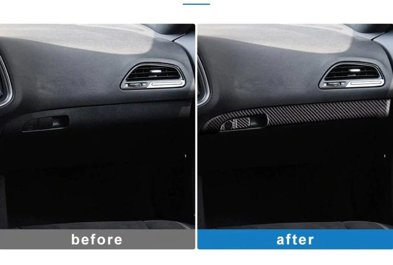 Load image into Gallery viewer, Dodge Challenger (2015-2022) Carbon Fiber Glove Box Handle Full Strip Kit - FSPE