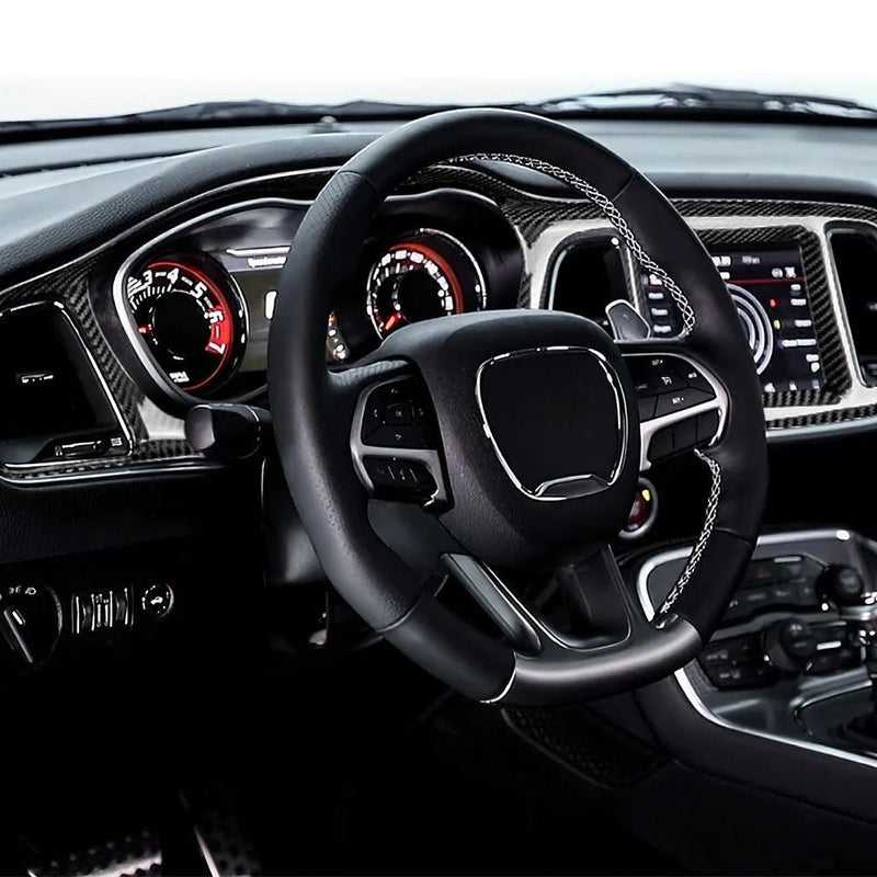 Load image into Gallery viewer, Dodge Challenger (2015-2023) Carbon Fiber Full Covered Dashboard Trim Kit - FSPE