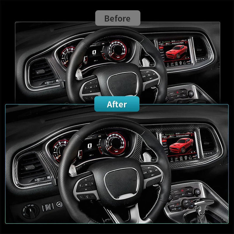 Load image into Gallery viewer, Dodge Challenger (2015-2023) Carbon Fiber Full Covered Dashboard Trim Kit - FSPE