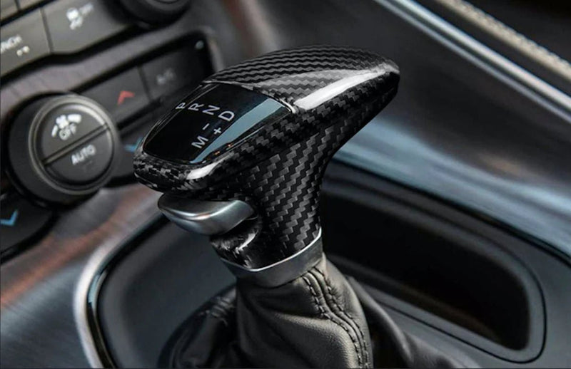 Load image into Gallery viewer, Dodge Challenger/Charger (2015-2022) Carbon Fiber Gear Shift Knob Cover - FSPE
