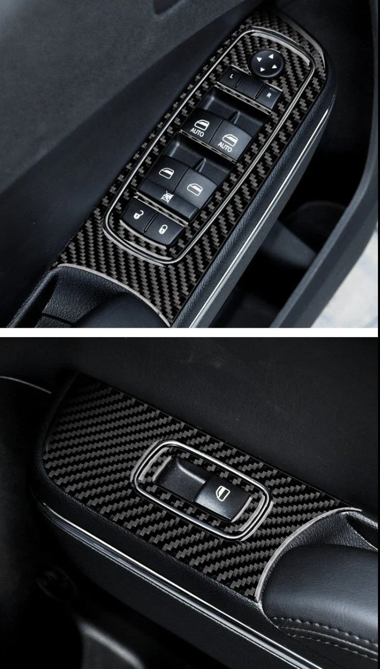 Load image into Gallery viewer, Dodge Charger (2015-2023) Carbon Fiber Window Control Panel Trim - FSPE