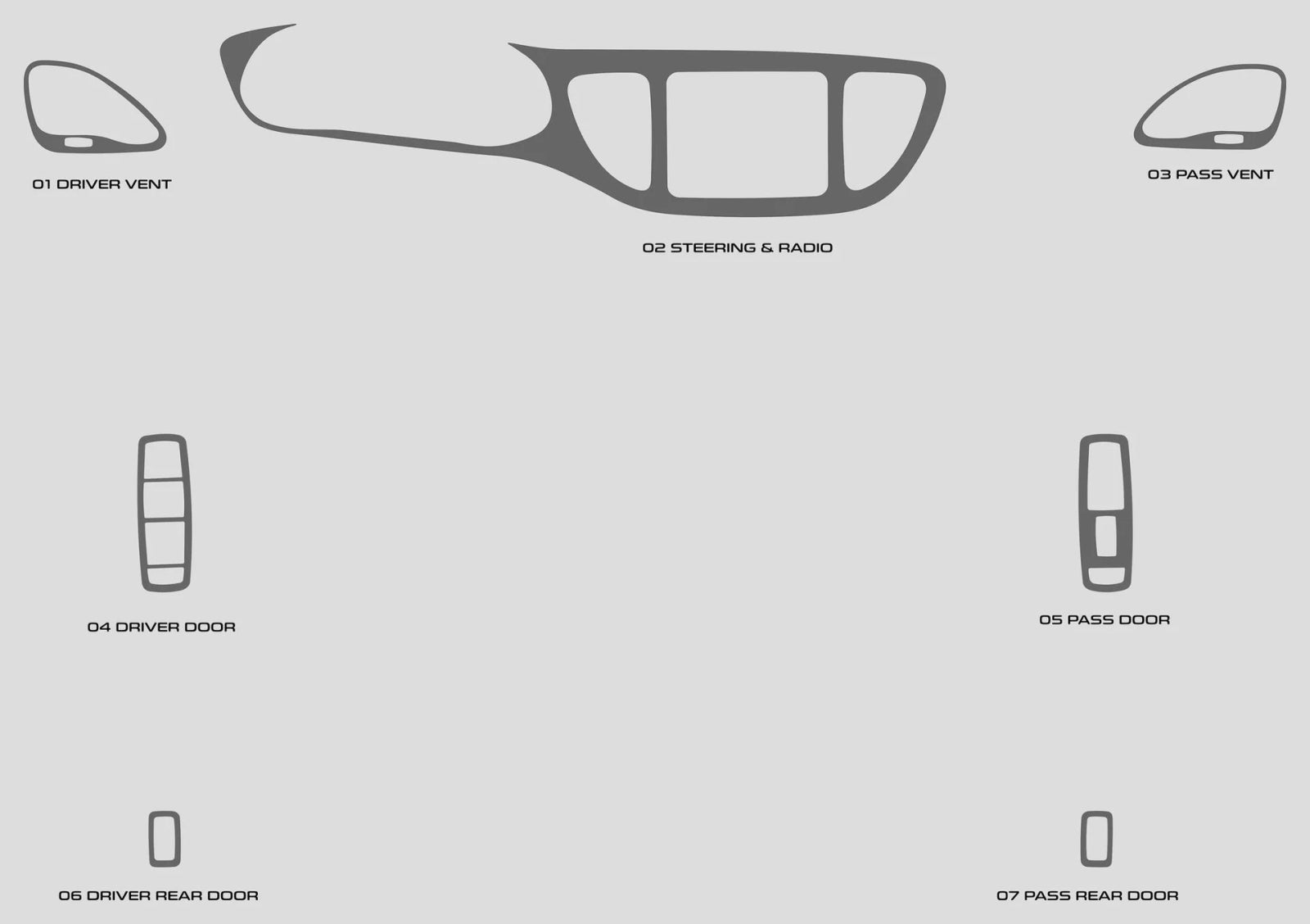 Dodge Dart (20152017) Carbon Fiber Full Set Trim FSPE