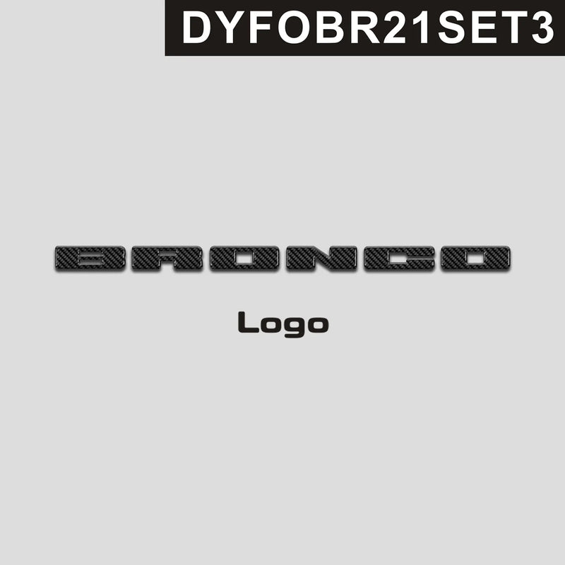 Load image into Gallery viewer, Ford Bronco (2021-2023) Carbon Fiber Dash Letters "BRONCO" - FSPE