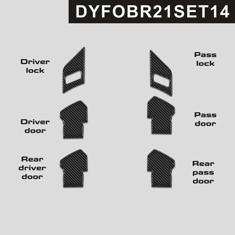 Load image into Gallery viewer, Ford Bronco (2021-2023) Carbon Fiber Inner Door Handle And Door Lock Trims - FSPE