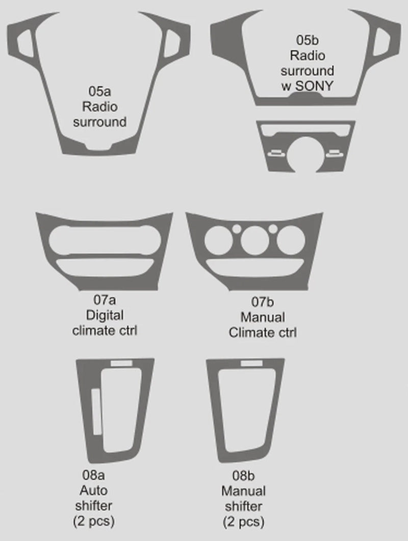 Load image into Gallery viewer, Ford Focus Sedan (2012-2014) Carbon Fiber Full Set Trim - FSPE