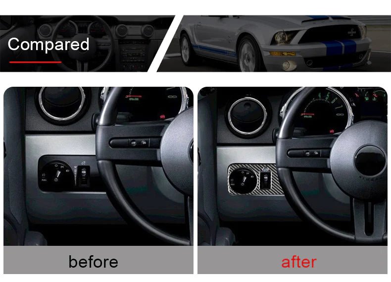 Coverlay Front Door Panel Inserts For Ford Mustang 2005-2009 – Pair (12-59-BLK)