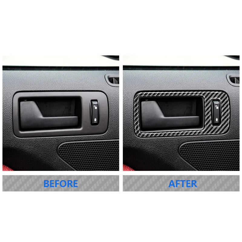 Load image into Gallery viewer, Ford Mustang (2010-2014) Carbon Fiber Door Handle Trim Kit - FSPE
