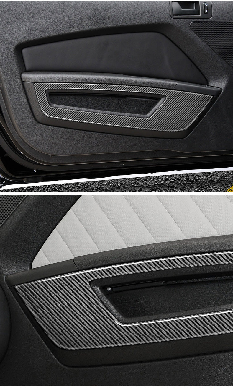 Load image into Gallery viewer, Ford Mustang (2010-2014) Carbon Fiber Front Door Panel Trim - FSPE