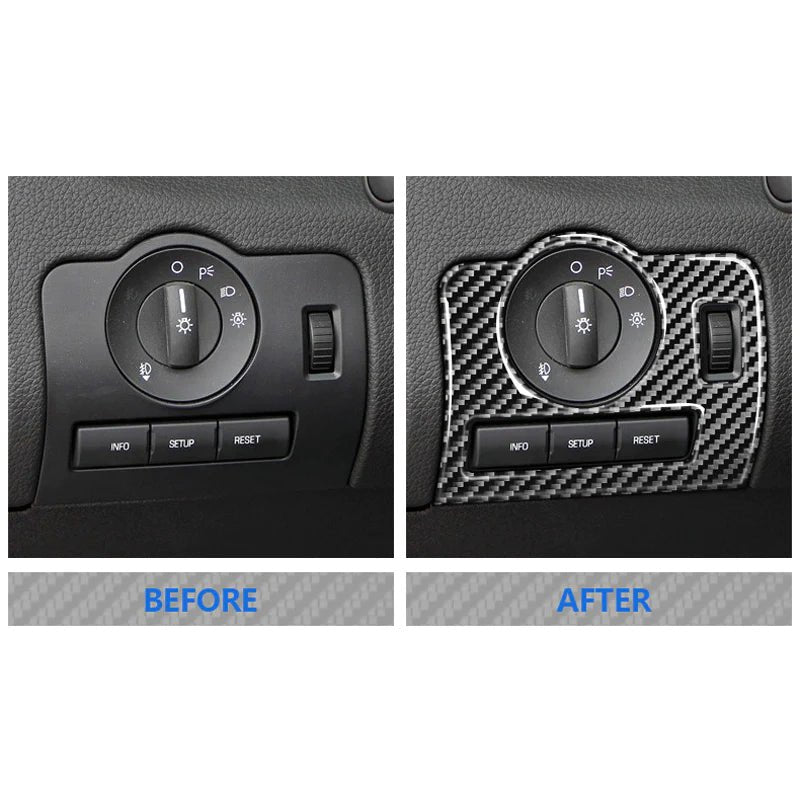 Load image into Gallery viewer, Ford Mustang (2010-2014) Carbon Fiber Headlight Control Trim - FSPE