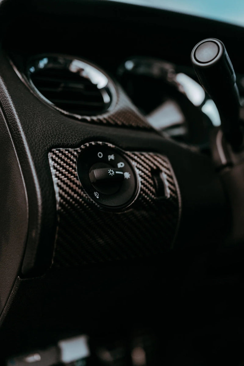 Load image into Gallery viewer, Ford Mustang (2010-2014) Carbon Fiber Headlight Control Trim - FSPE