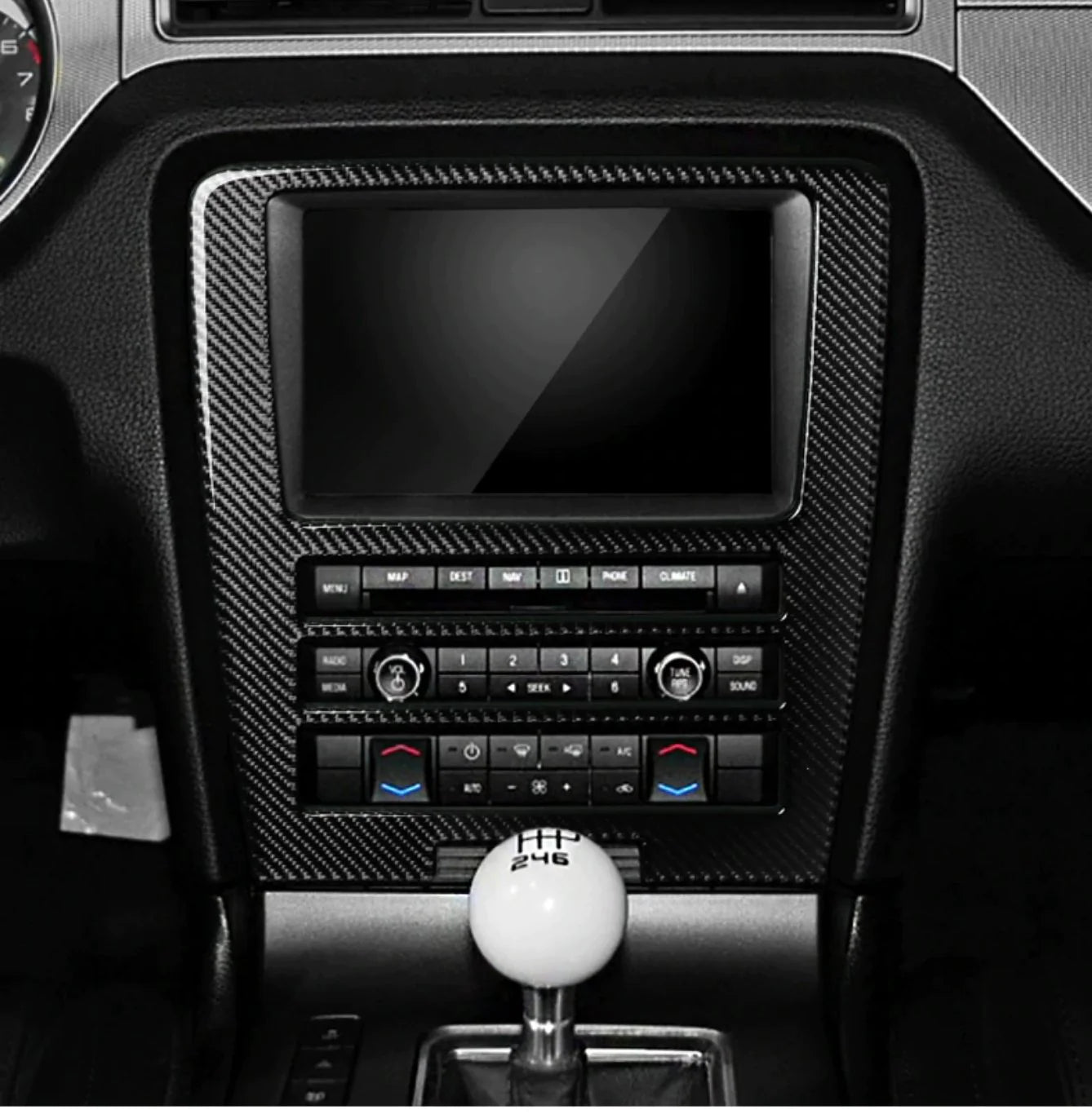 thumbnail image 2 of Dash Designs Carpet Dash Cover For Ford Mustang 2010-2014 - Black Poly Carpet - Lifetime Warranty 2 of 6