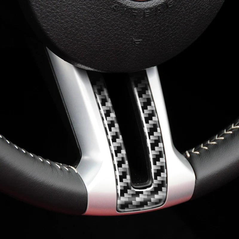 Load image into Gallery viewer, Ford Mustang (2010-2014) Carbon Fiber Steering Wheel Trim Kit - FSPE