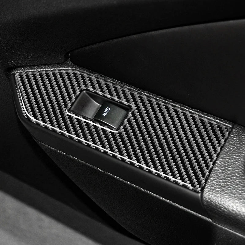 Load image into Gallery viewer, Ford Mustang (2010-2014) Carbon Fiber Window Control Trim Kit - FSPE