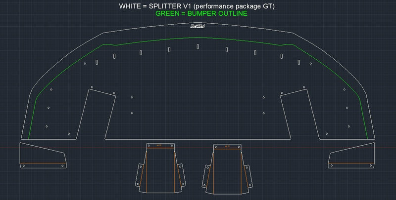 Load image into Gallery viewer, Ford Mustang (2015-2017) Performance Package GT Front Splitter V1 - FSPE