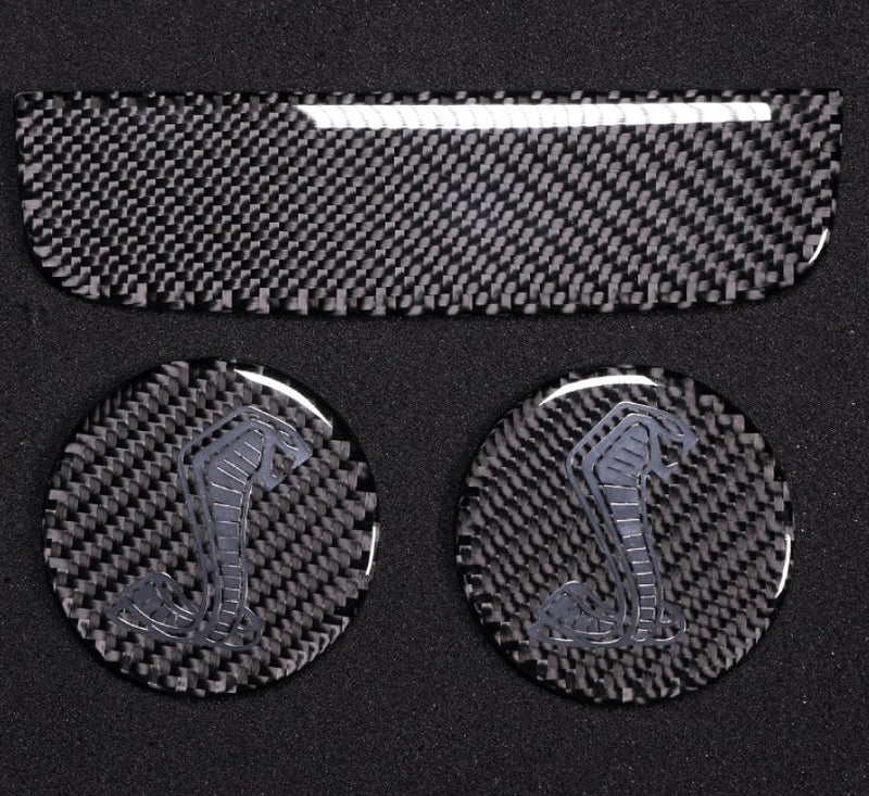 Load image into Gallery viewer, Ford Mustang (2015-2023) Carbon Fiber Anti-Slip Coaster Overlays - FSPE
