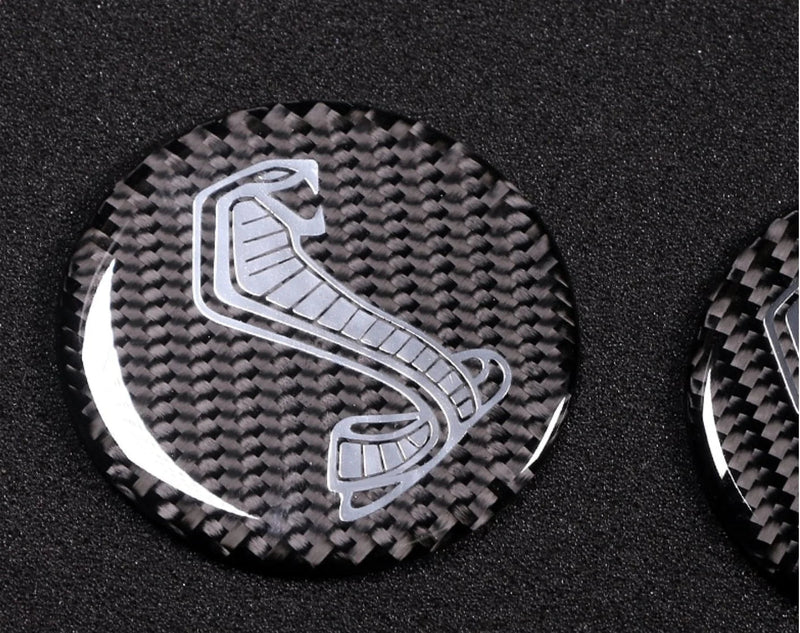 Load image into Gallery viewer, Ford Mustang (2015-2023) Carbon Fiber Anti-Slip Coaster Overlays - FSPE