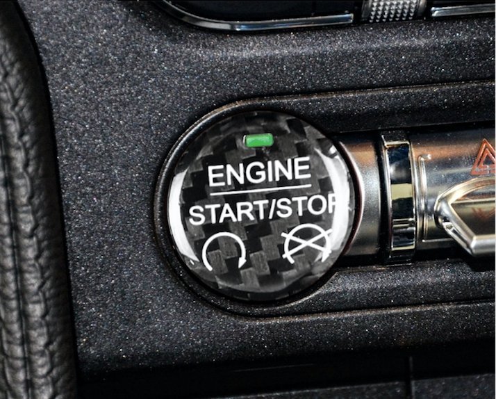 Load image into Gallery viewer, Ford Mustang (2015-2023) Carbon Fiber Engine Start/Stop Overlay Trim - FSPE
