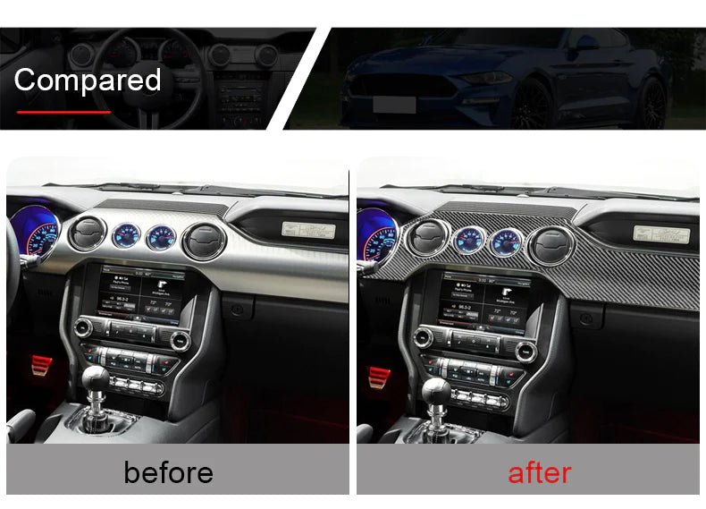 Load image into Gallery viewer, Ford Mustang (2015-2023) Carbon Fiber Full Dashboard Set Kit - FSPE
