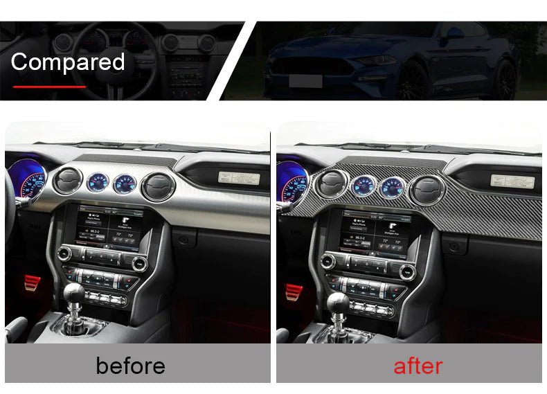 Load image into Gallery viewer, Ford Mustang (2015-2023) Carbon Fiber Full Dashboard Set Kit - FSPE