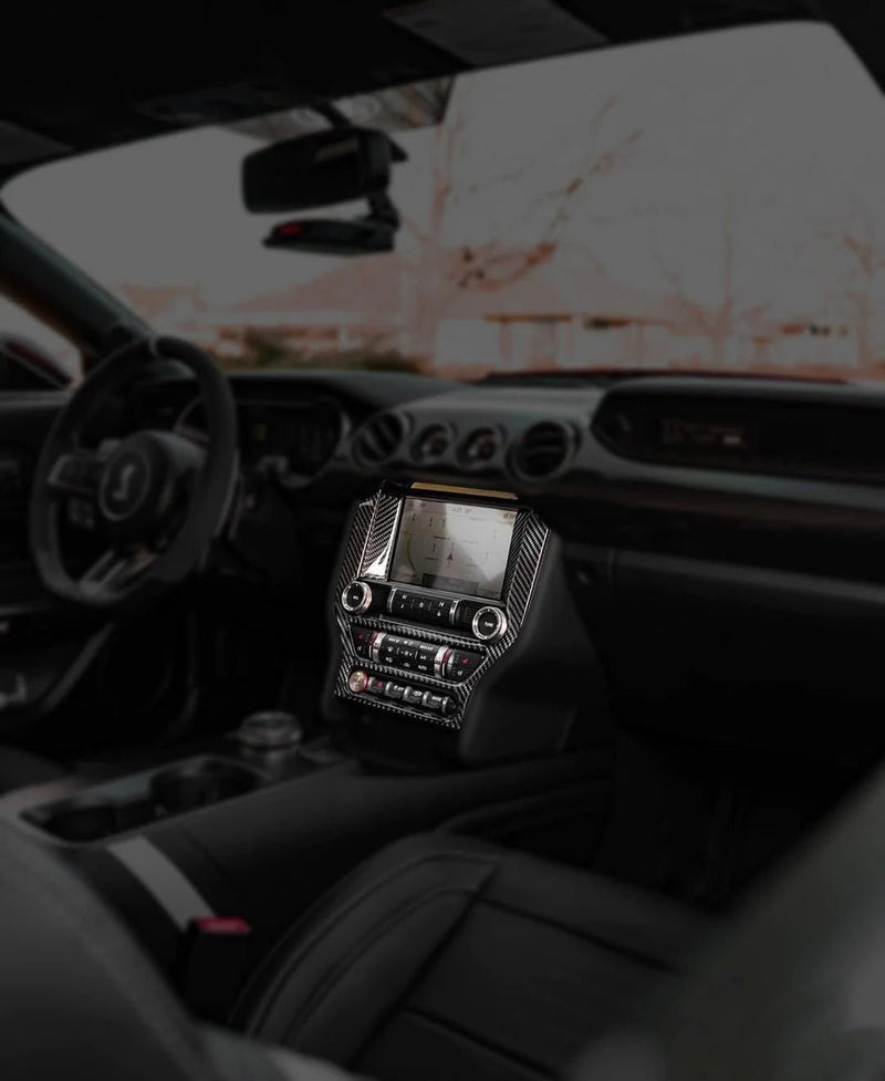 Load image into Gallery viewer, Ford Mustang (2015-2023) Carbon Fiber Full Multimedia Console Frame Trim - FSPE