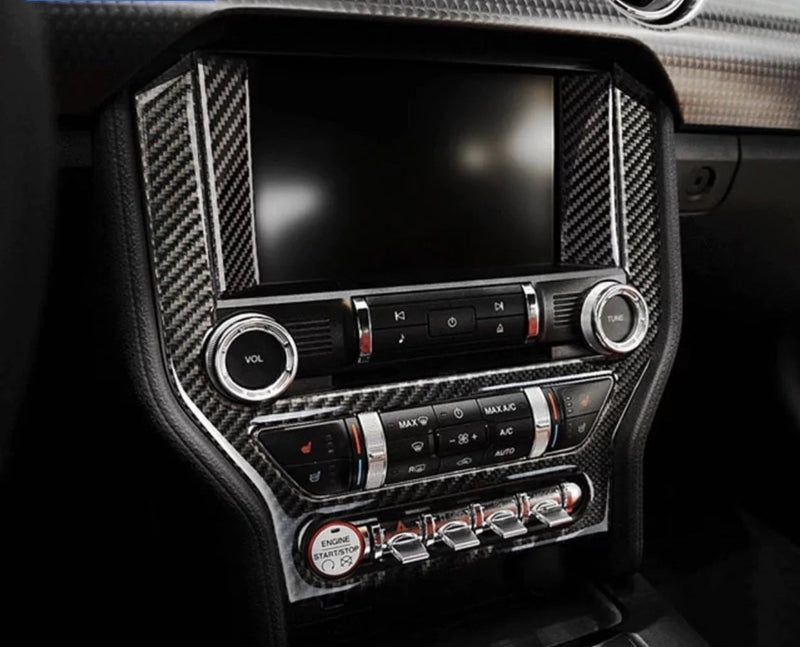 Load image into Gallery viewer, Ford Mustang (2015-2023) Carbon Fiber Full Multimedia Console Frame Trim - FSPE