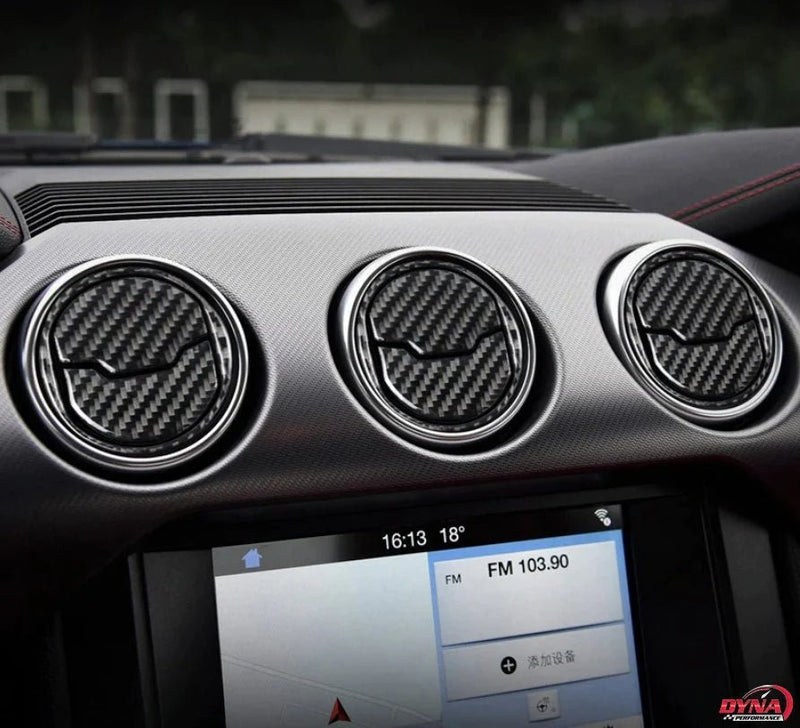 Load image into Gallery viewer, Ford Mustang (2015-2023) Carbon Fiber Mid Air Vent Outlet Trim - FSPE