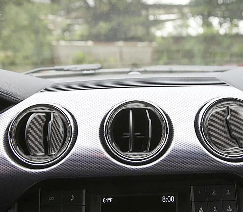 Load image into Gallery viewer, Ford Mustang (2015-2023) Carbon Fiber Mid Air Vent Outlet Trim - FSPE