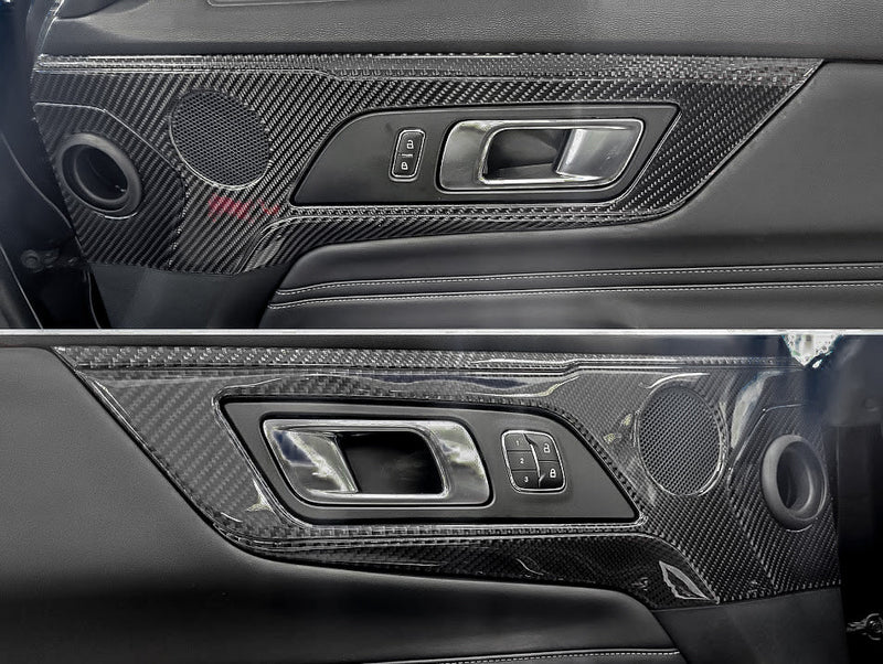 Load image into Gallery viewer, Ford Mustang S650 2024+ Carbon Fiber Door Handle Panel Trim Kit - FSPE