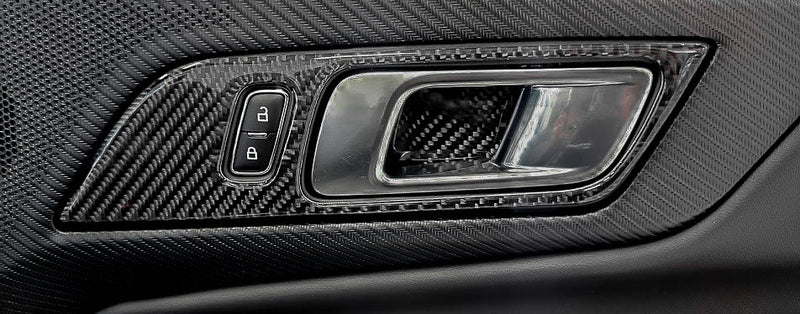 Load image into Gallery viewer, Ford Mustang S650 2024+ Carbon Fiber Door Handle Trim Kit - FSPE
