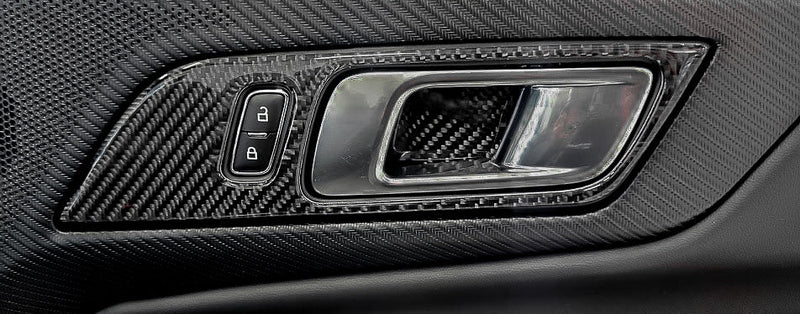 Load image into Gallery viewer, Ford Mustang S650 2024+ Carbon Fiber Door Handle Trim Kit - FSPE