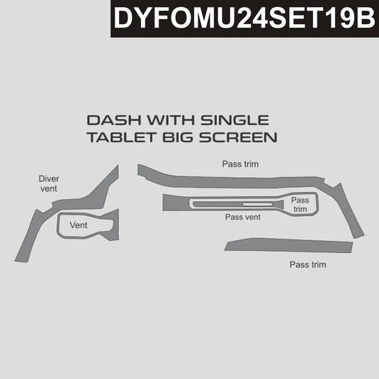 Ford Mustang S650 2024+ Carbon Fiber Driver And Passenger Trims - FSPE