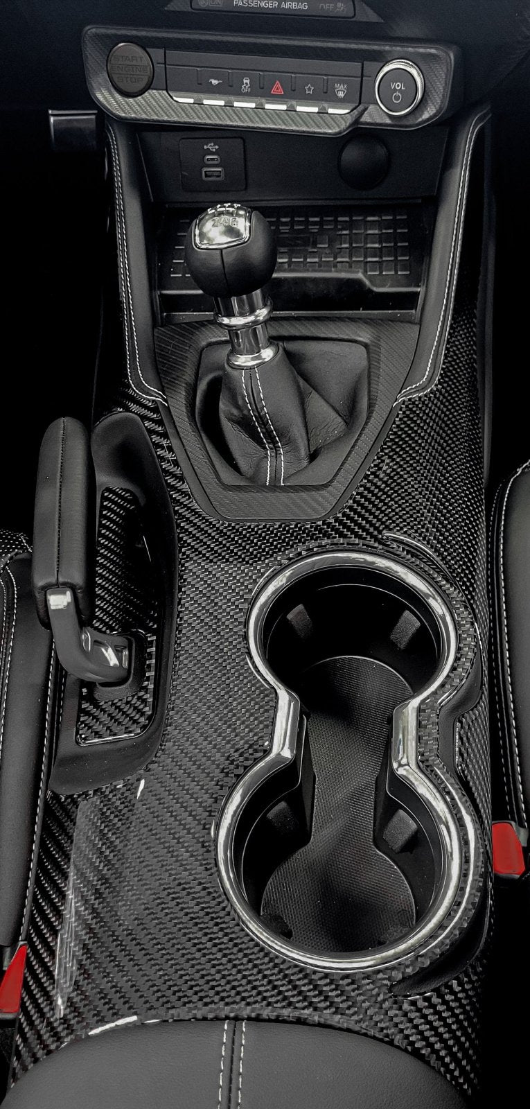 Load image into Gallery viewer, Ford Mustang S650 2024+ Carbon Fiber Full Center Console Shifter Trim Kit - FSPE