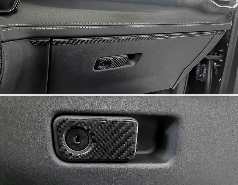 Load image into Gallery viewer, Ford Mustang S650 2024+ Carbon Fiber Glove Box Line And Handle Trim - FSPE