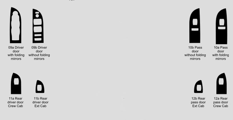 Load image into Gallery viewer, GMC Sierra 1500 Crew Cab (2007-2013) Carbon Fiber Full Set Trim - FSPE