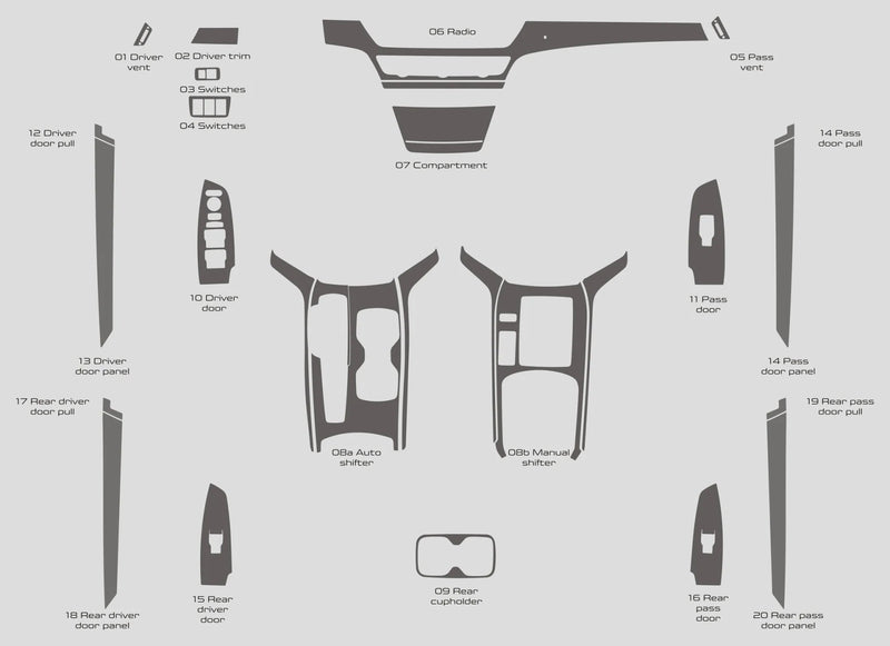 Load image into Gallery viewer, Honda Accord (2018-2020) Carbon Fiber Full Set Trims - FSPE