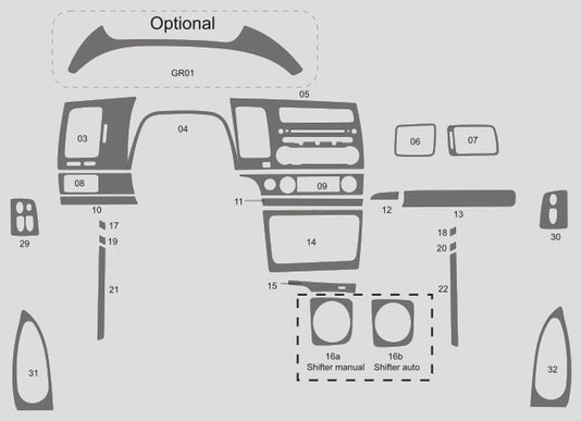 Honda Civic (2006-2011) Carbon Fiber Full Set Trim - FSPE