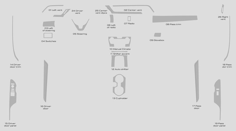 Load image into Gallery viewer, Honda Civic Coupe (2016-2020) Carbon Fiber Full Set Trims - FSPE