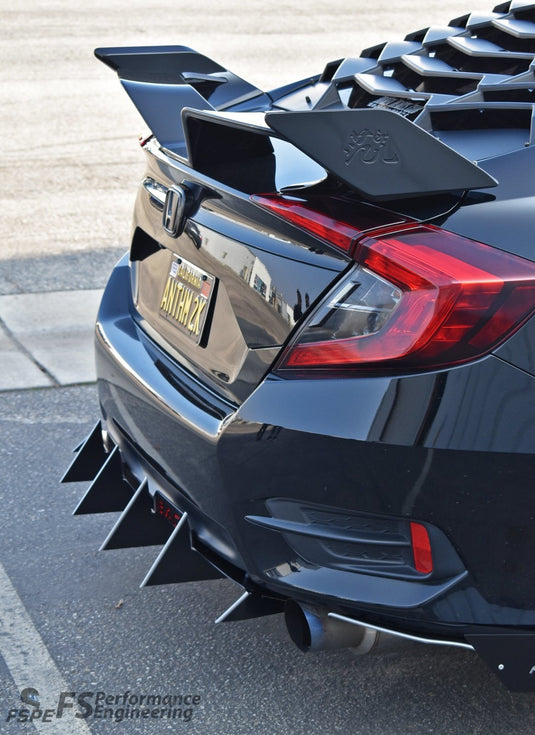 Honda Civic LX Gen 10 (2016-2020) Rear Diffuser - FSPE