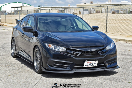 Honda Civic LX Gen 10 (2016-2020) Side Skirt Extensions V1 - FSPE
