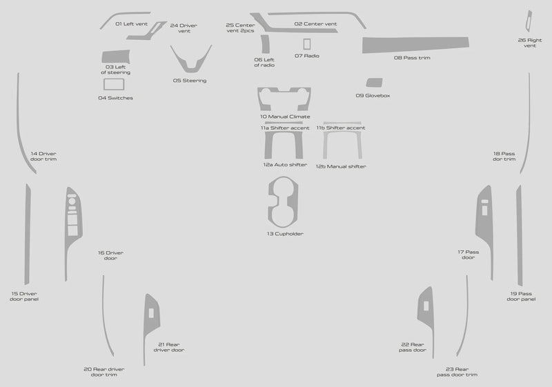 Load image into Gallery viewer, Honda Civic Sedan (2016-2020) Carbon Fiber Full Set Trims - FSPE