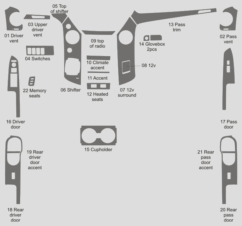 Load image into Gallery viewer, Honda Pilot (2009-2011) Carbon Fiber Full Set Trim - FSPE