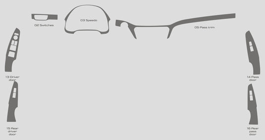 Hyundai Ioniq (2019-2020) Carbon Fiber Full Set Trim - FSPE