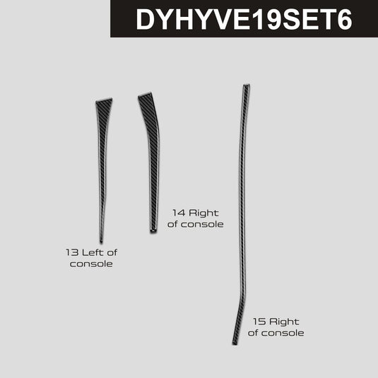 Hyundai Veloster (2019-2022) Carbon Fiber Console Trims - FSPE