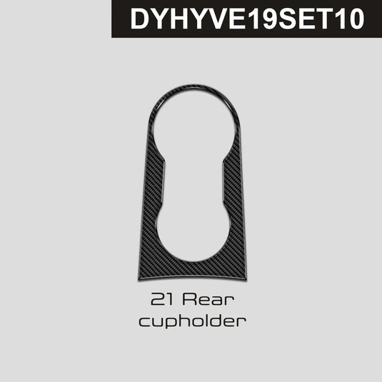Hyundai Veloster (2019-2022) Carbon Fiber Rear Cupholder Trims - FSPE