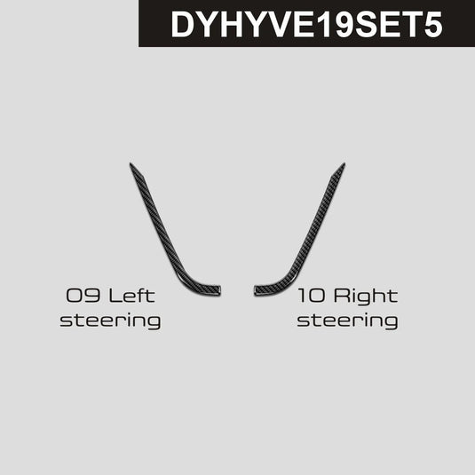 Hyundai Veloster (2019-2022) Carbon Fiber Steering Wheel Trims - FSPE