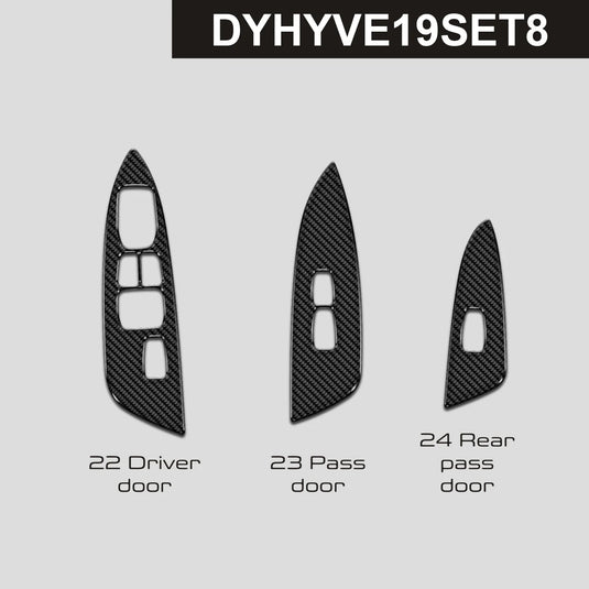 Hyundai Veloster (2019-2022) Carbon Fiber Window Control Trims - FSPE